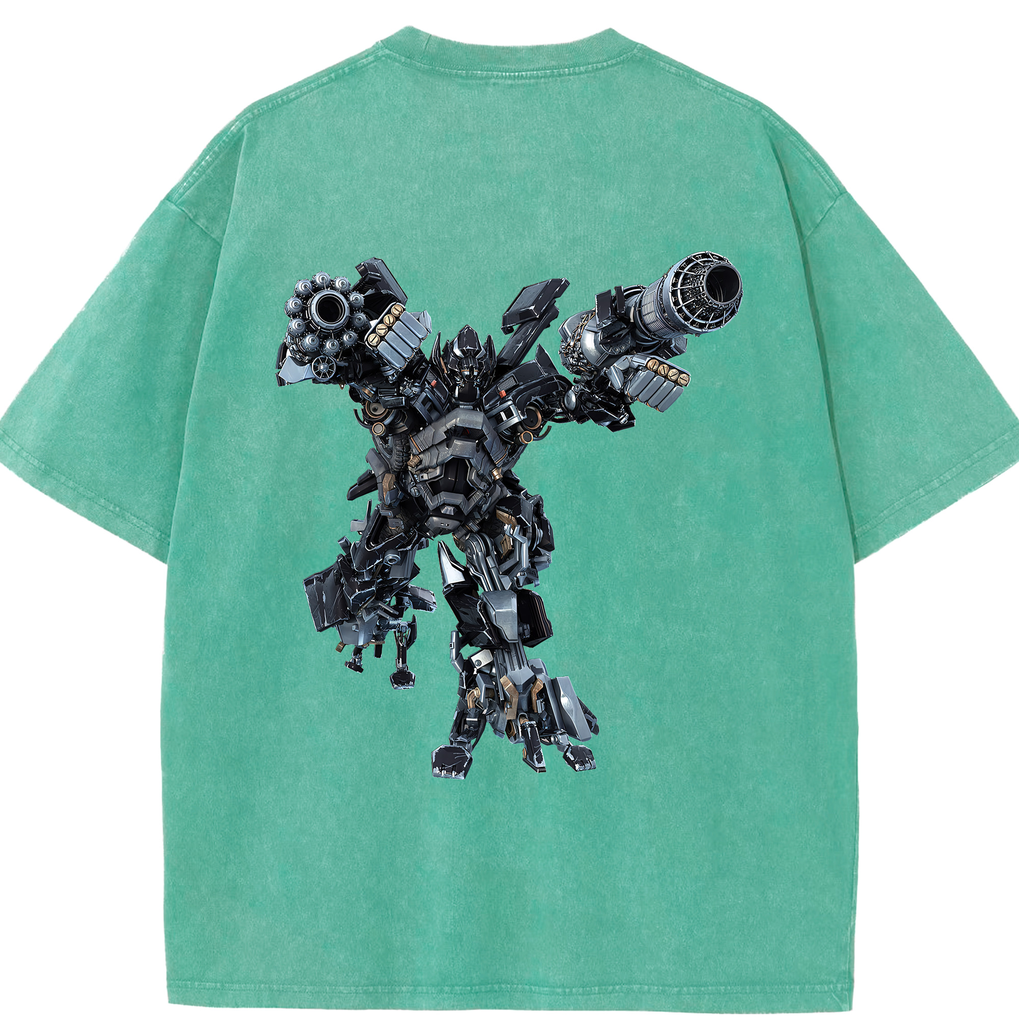 （画像用） Transformers トランスフォーマー 綿100% ヴィンテージ風 半袖Tシャツ（背面プリント）